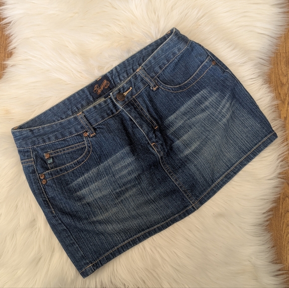Aeropostale Dresses & Skirts - Vintage Y2K Aeropostale Denim Mini Skirt Medium Wash